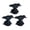 B, variant on D Tabletop Mini Halloween Crow Figurines Decor 3Pcs Resin Statues Skeleton Bird Skull Ornaments Gothic Crow