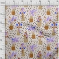 thumbnail image 3 of oneOone Georgette Viscose Rust Brown Fabric Floral Vase With Geometrical Sewing Fabric By The Yard Printed Diy Clothing Sewing Supplies 42 Inch Wide, 3 of 4
