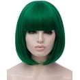 thumbnail image 1 of Bopocoko Peluca Corta Verde para Mujer - Día de San Patricio Bob con Flequillo Peluca Natural Sintética Suave y Linda de Color BU027GR, 1 of 5