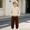 thumbnail image 5 of Boys Girls Sweatpants Elastic Waist Jogger Sports Pants with Pockets Straight Leg Ankle Cuff Bottoms for Outdoor Exercise, 5 of 9