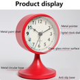 thumbnail image 3 of Nordic Metal Round Alarm Clock, Vintage Silent Table Clock, Student Bedside Nightlight Clock, Room Decor, Home Decor C, 3 of 7