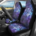 thumbnail image 2 of Renewold Wolf Butterfly Galaxy Car Seat Cover Set Car Seat Protection Breathable Soft Front Seat Cushion for Men Women Washable Easy to Install, 2 of 7