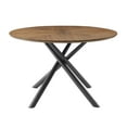 thumbnail image 4 of Kevinplus 53.14'' Round MDF Coffee Table End Table Short Leisure Tea Table Cross Legs Metal Base, Easy to Assemble,Walnut., 4 of 7