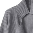 thumbnail image 6 of Lovskoo 2024 Long Cardigans for Women Trendy Solid Color Long Sleeve Lapel Knit Sweater Cardigan Coat Dark Gray, 6 of 8