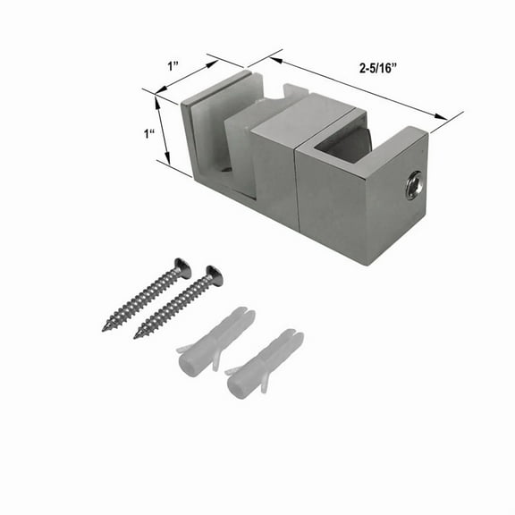 Gordon Glass™ Brushed Stainless Steel Replacement Shower Door Guide for Frameless Shower Door System