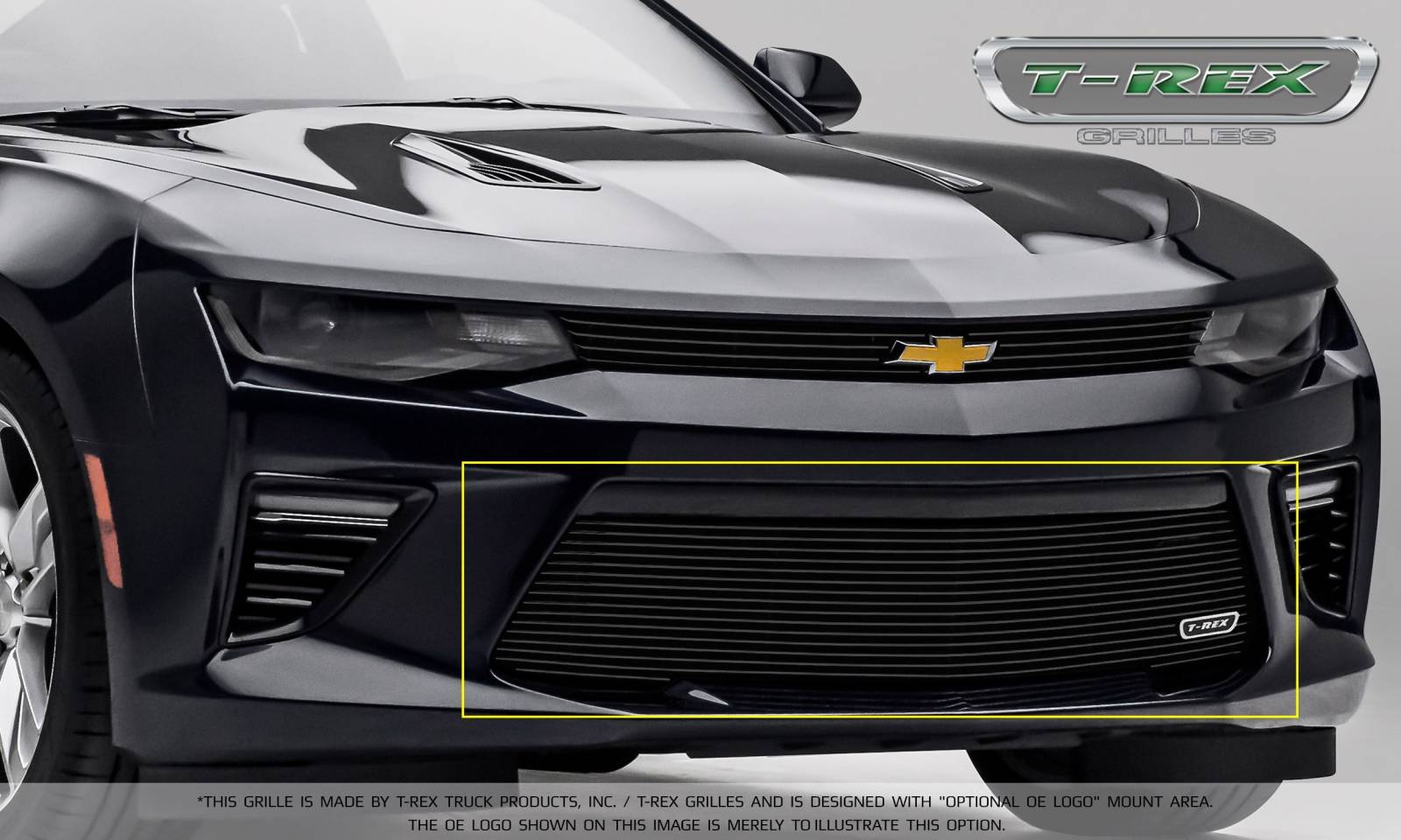 T-Rex Grilles 25036B Laser Billet Series Bumper Grille; Black; Overlay; 1 pc.;