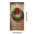 thumbnail image 3 of Ouuluon Festive Christmas Door Cover, 35x71 inch Holiday Curtain for Front Door Wall Party Decoration, 3 of 7