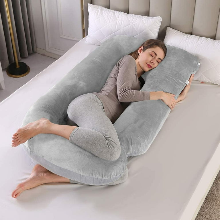 Solid Color Long Pillow Grey Yellow Blue Khaki Sleeping Cushion Children  Pregnant Woman Leg Pillows Removed Washable Decor