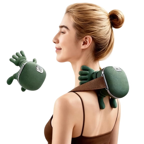 CPWVKI Neck Massager with Heat, Deep Tissue Shiatsu for Fatigue Relief Back Massager with Simulated Human Hand Kneading Muscle Relaxation