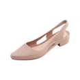 thumbnail image 2 of EKVAHL Women's Slingback Cutout Flats, Square Toe Closed Shoes, Low Block Heel Breathable Casual Dressy Office Daily Elegant Sandals White, 2 of 6