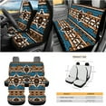 thumbnail image 3 of Yuyamidu Aztec Tribal Gemoetric Car Seat Cover Set of 15 Steering Wheel Covers Auto Seatbelt Pads Cup Coaster Trash Can Air Vent Holder Rear View Mirror Cover Coasters Keychains Wristlet Strap, 3 of 7