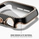 thumbnail image 3 of Funda de cristal brillante para Apple Watch, Protector de pantalla para iwatch series 7, 3, 8, 5, 6, SE, 45mm, 41mm, 40mm, 44mm, 42mm, 38mm, parachoques de diamante, 3 of 4