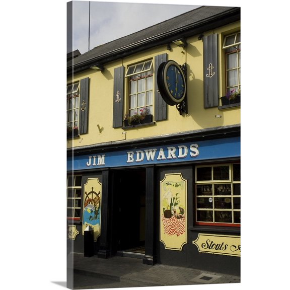 Great BIG Canvas | "Ireland, County Cork, Kinsale. Jim Edwards Pub and Restaurant" Canvas Wall Art - 24x36