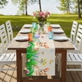 thumbnail image 4 of Table Runners 70 Inches Long Dress Scarves, Easter Bunny Farmhouse Coffee/Dining/Kitchen Table Decor, Holiday Table Runner, Spring Easter Eggs Floral Rustic Burlap 13x70 Inch, 4 of 9