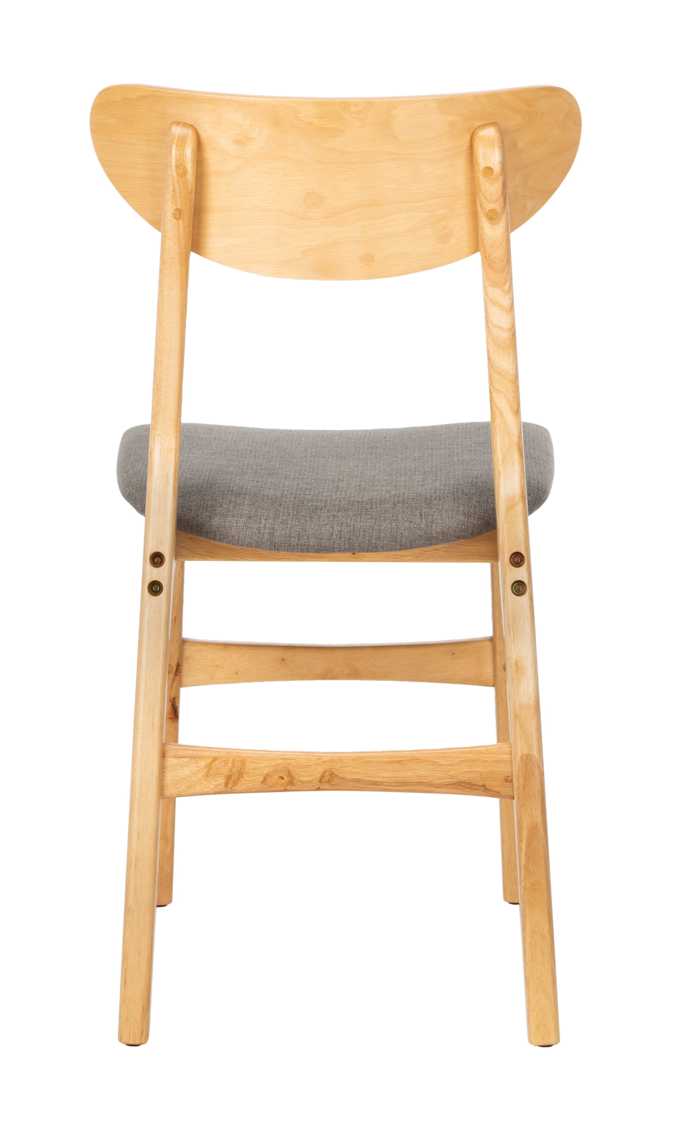 SAFAVIEH Lucca Retro Farmhouse Dining Chair, Natural/Grey, Set of 2