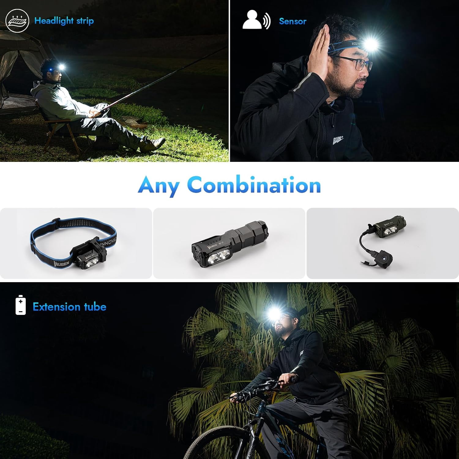 WUBEN E7 1800 Lumen Rechargeable Mini Light - 6 Modes, Magnetic, USB-C, IP68 Waterproof for EDC, Camping, Rescue & Headlamp Use