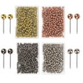 thumbnail image 2 of SagaSave 800 Pieces Push Pins Map Tacks Round Head with Stainless Point Combination Set with Case 4 Colors, 2 of 7
