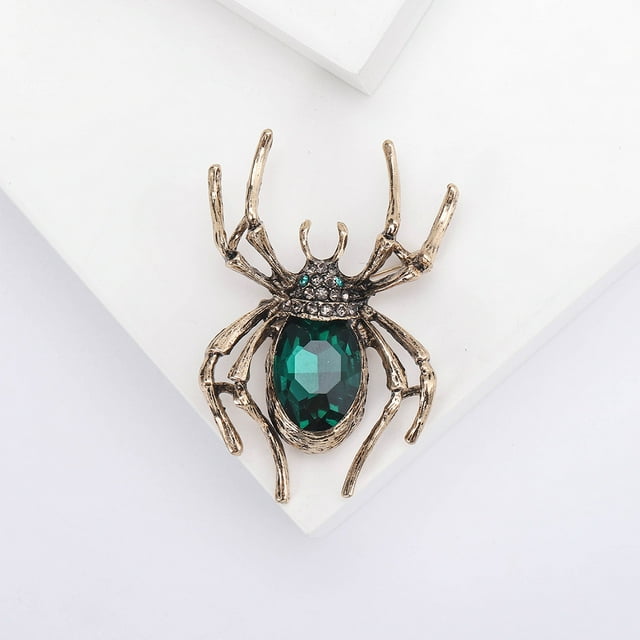 Sentmoon Aubaines du Jour Liquidation Prime Rétro Personnalité Broche Araignée en Cristal Broche Insecte en Alliage Européen et Américain Mode et Accessoires de Vêtements Polyvalents Aubaines Wal‐Mart
