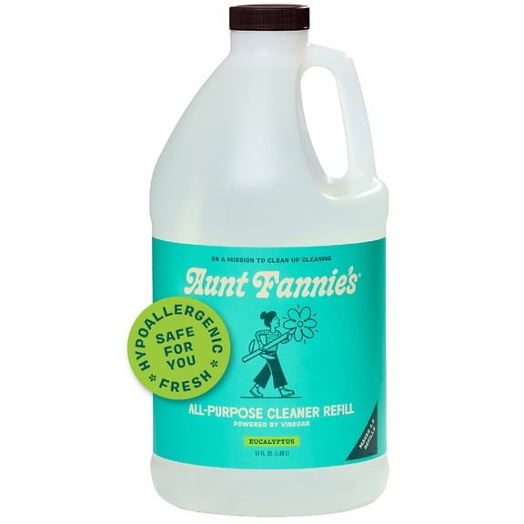 Aunt Fannie's All Purpose Household Cleaner, Multi-surface Spray, Powered by Vinegar for Kitchen, Bath, Windows and Countertops, Eucalyptus Scent (Refill)