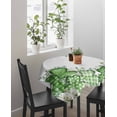 thumbnail image 4 of St. Patrick's Suqare Tablecloth - 60 x 60 Inch, Lucky Shamrock Green Eucalyptus Floral Plants Waterproof & StainResistant Tablecloth, Washable Oil-proof Table Cover for Dining/Party/Wedding/Buffet, 4 of 9