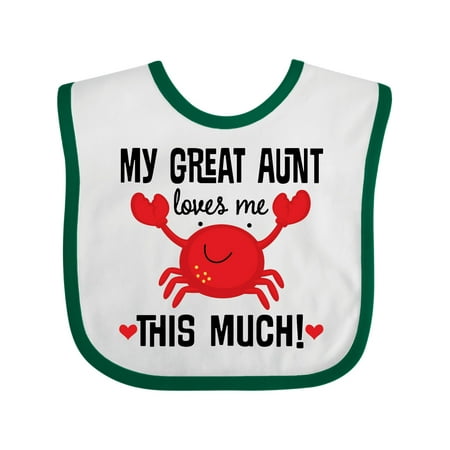 

Inktastic My Great Aunt Loves Me Boys or Girls Baby Bib