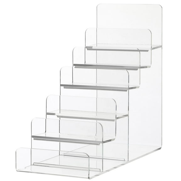 YEAHIBABY 1Pc Transparent Acrylic Purse Organizer Display Shelf with 6 Tier Compact Design