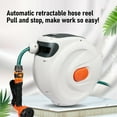 thumbnail image 3 of Retractable Garden Hose Reel, High Pressure Sprayer, Automatic System Heavy Duty Automatic Hose Reel Wall Mount, 3 of 6