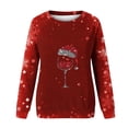 thumbnail image 4 of gakvbuo Christmas Sweater for Women Christmas Sweatshirt Crewneck Print Long Sleeve Blouse Pullover Sweatshirt Tunic Tops Hoodless Sweatshirt, 4 of 4