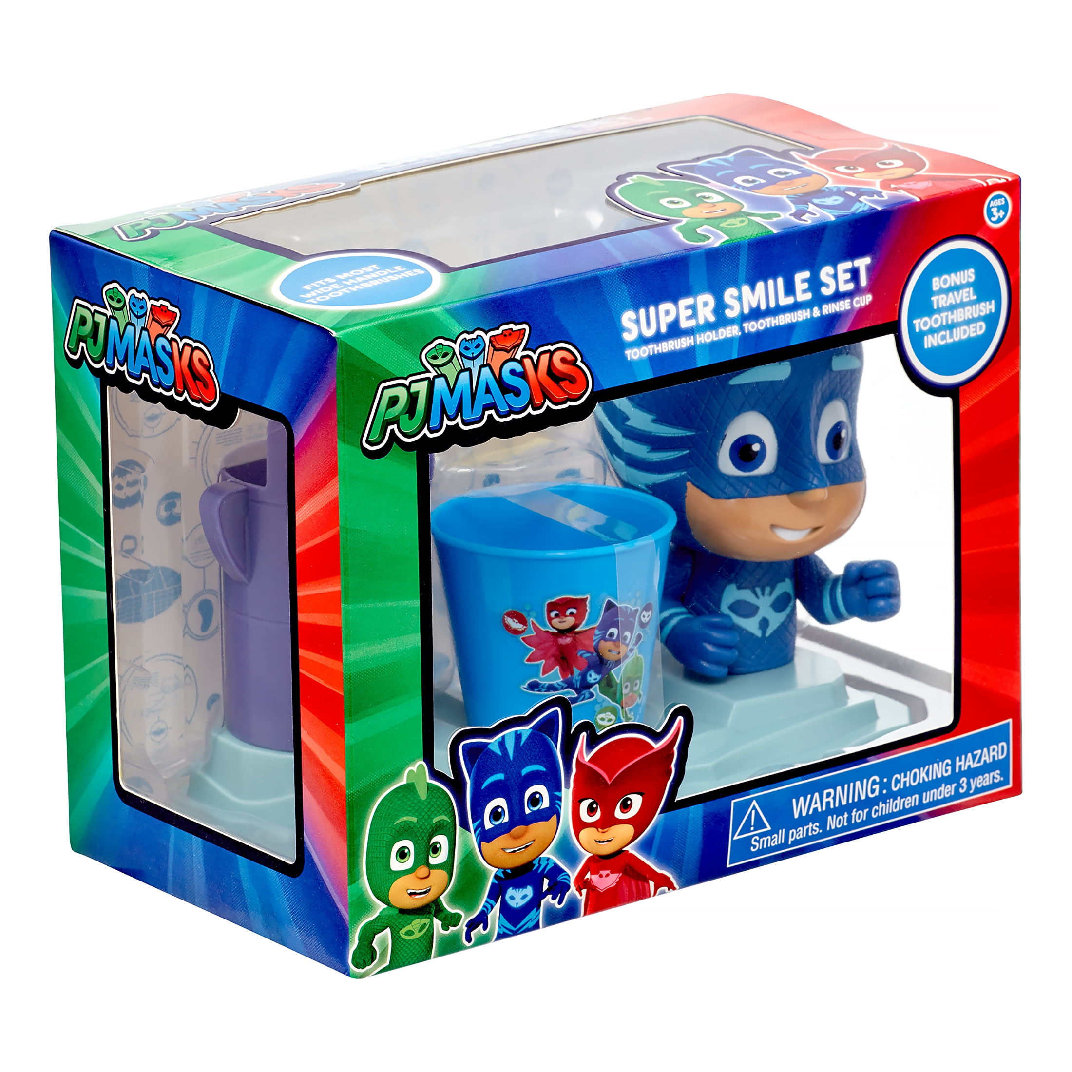 Details about   NEW Disney PJ MASKS Super Smile GIFT SET Toothbrush Holder Rinse Cup Tray CATBOY 