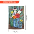 thumbnail image 3 of Floral Garden Flag 12x18 Double Sided, Burlap Small Vertical Vase Flower Garden Yard Flags for Outside Outdoor House Decoration, 3 of 6