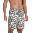 thumbnail image 2 of Rateoe Colorful Lightning Bolts Print Men's Lounge Shorts – Soft & Breathable Pajama Bottoms with Pockets, Elastic Waistband, Lightweight Sleepwear for Nightwear & Loungewear-XX-Large, 2 of 6