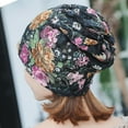 thumbnail image 2 of KDFJPTH Translucent Reversible Cap Loss Head Hair Women Hat Turban Scarf Print Wrap Lace Stretch Baseball Caps, 2 of 4