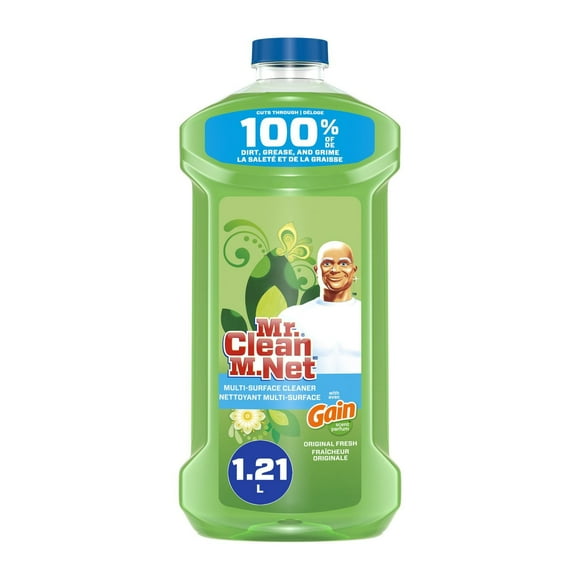Nettoyant multi-surfaces M. Net avec Gain, parfum Original, nettoyant tout usage 1.21L