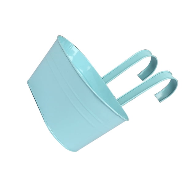 Advancent Hierro práctico y duradero desmontable para maceteros de balcón, barandilla colgante, decoración elegante Jardín y Patio Azul claro