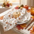 thumbnail image 2 of Sm:)e Maple Leaves Pumpkin Fall Cloth Napkins Set of 6 Reusable Dinner Napkins, Washable Table Napkin for Wedding/Holiday Party/Baby Shower 18"x18", 2 of 6
