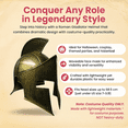 thumbnail image 3 of Medieval Knight Greek Spartan Helmet Costume Gold Gladiator Warrior Roman Helmets With Folding Face Mask, 3 of 8