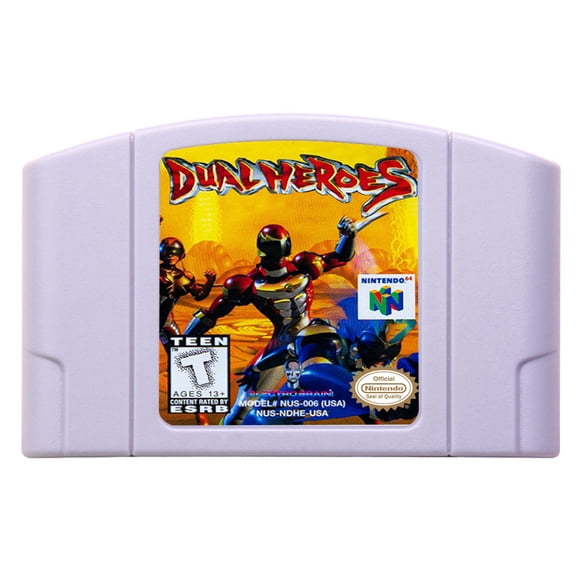 Video Games Compatible for the n64 console, replacement cartridge for Dual Heroes NTSC