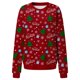 thumbnail image 5 of Moda Navidad mujer estampado manga larga cómodo transpirable cuello redondo camisa Tops Pompotops  gfhjh8842, 5 of 6