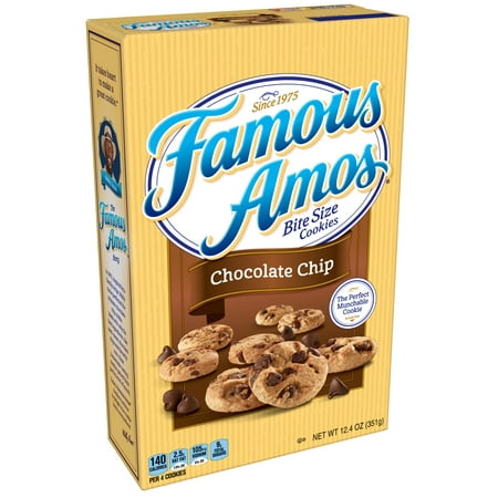 (2 Pack) Famous Amos Bite Size Chocolate Chip Cookies, 12.4
