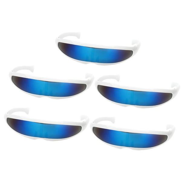 Gafas De Gafas de terre De Visera Con Espejo Estrecho, 5 Piezas, Azul, , inconfundible