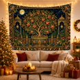 thumbnail image 3 of Armchair Bookshelf Cat with Ornate Pomegranate Tree, Cozy Dark Academia for Book Lovers, Aesthetic Wall Decor, Mother'S Day Gift, Tapestry Wall Hanging for Dorm and Living Room, 3 of 7
