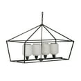 thumbnail image 2 of Light Bulbs 41.7x14.2x23.8" Iron Chandelier, Sleek Industrial Style Hanging Light Fixture for Kitchen Dining Room Foyer Entryway, Bulb Not Included,Smart Light Bulbs, 2 of 8