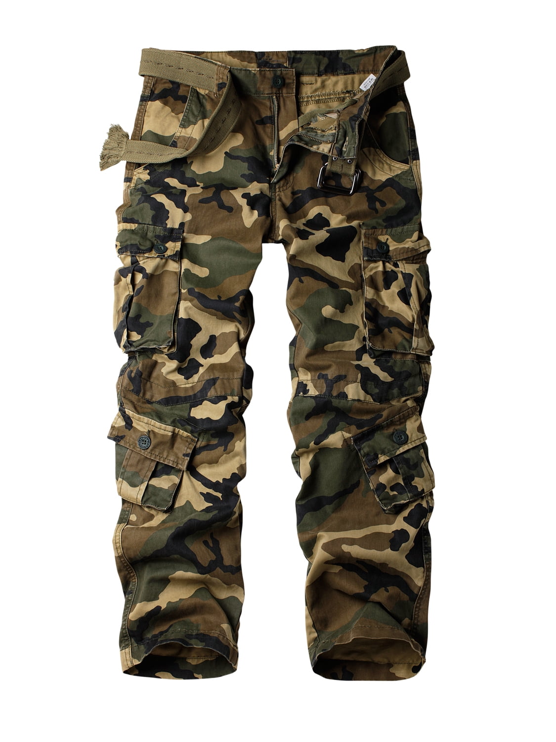 TRGPSG Men's Cargo Pants with 8 Pockets Cotton Cargo Work Pants(No Belt