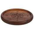 thumbnail image 4 of Raindrops Rustic Wooden Candle Holder for Storage Dark Brown Small Lovely Shape 7.5 Inch Round, 4 of 8