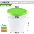 thumbnail image 3 of Silicone 4oz Jello Shot Cup with Lids, Squeezable and Non-Stick, Leakproof and Tight Fit, Stackable Portion Cups, Sauce Cups, Storage Container, Pack of 10, 3 of 6