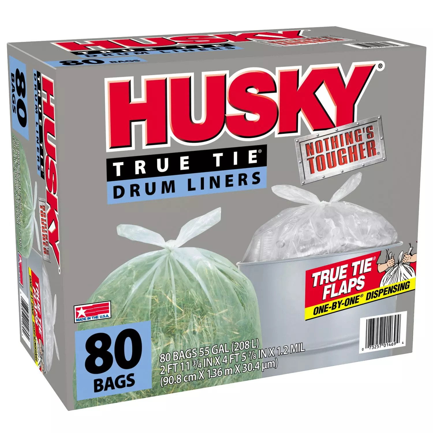  Husky HKK55030B True Tie 55-Gallon Drum Liners, 30