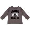 thumbnail image 3 of Inktastic Leveling up To Big Sister Girls Long Sleeve Toddler T-Shirt, 3 of 5