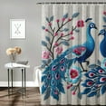 thumbnail image 2 of JRXY Beautiful Peacock Shower Curtain Multiple Sizes White, 2 of 6
