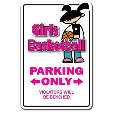 Girls Basketball Novelty Sticker Indoor Outdoor Funny Home Decor