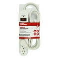 thumbnail image 3 of (4 pack) Hyper Tough 6-Outlet Surge Protector with 900-Joule Protection with 6  Feet Power Cord, Glossy White, 3 of 8